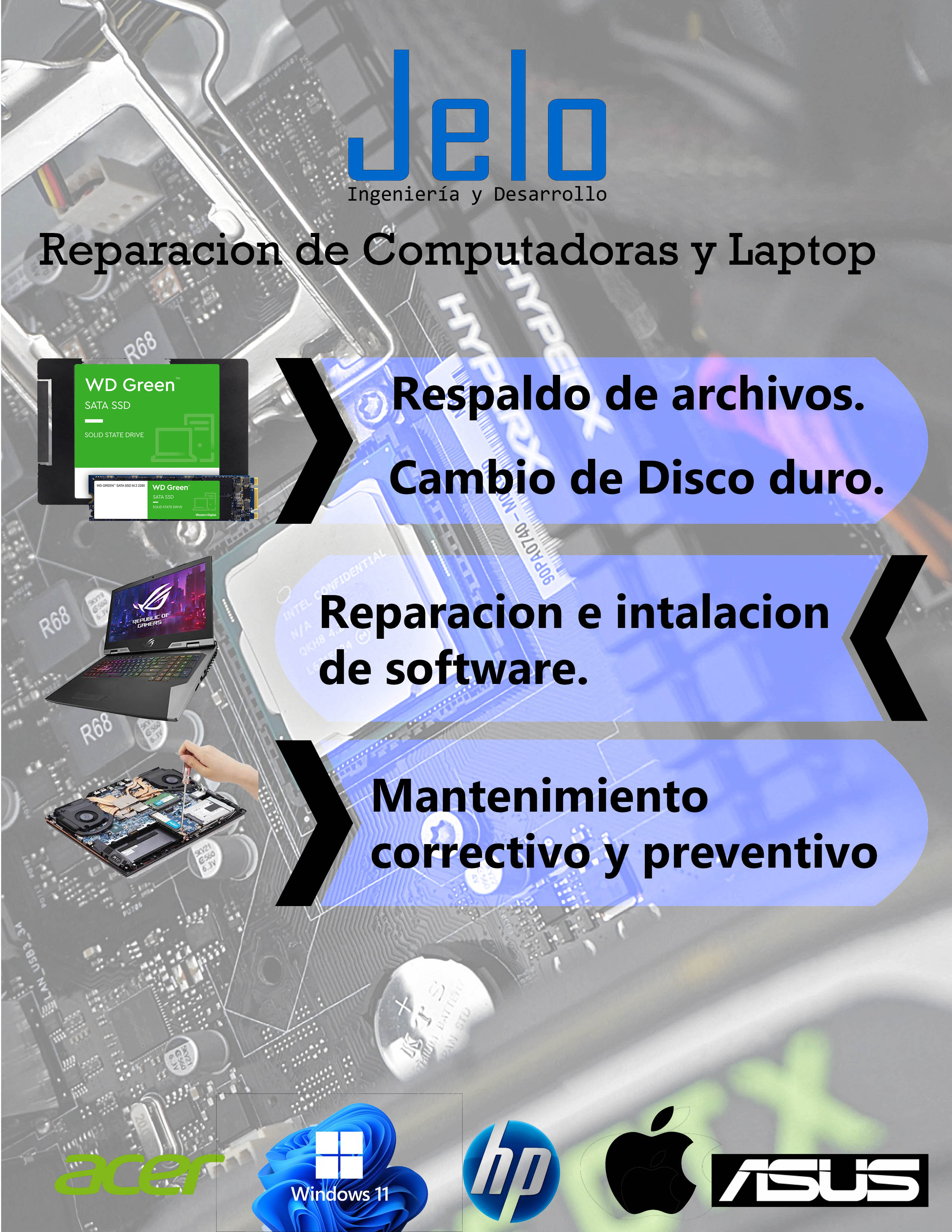 Reparación de computadoras y laptops